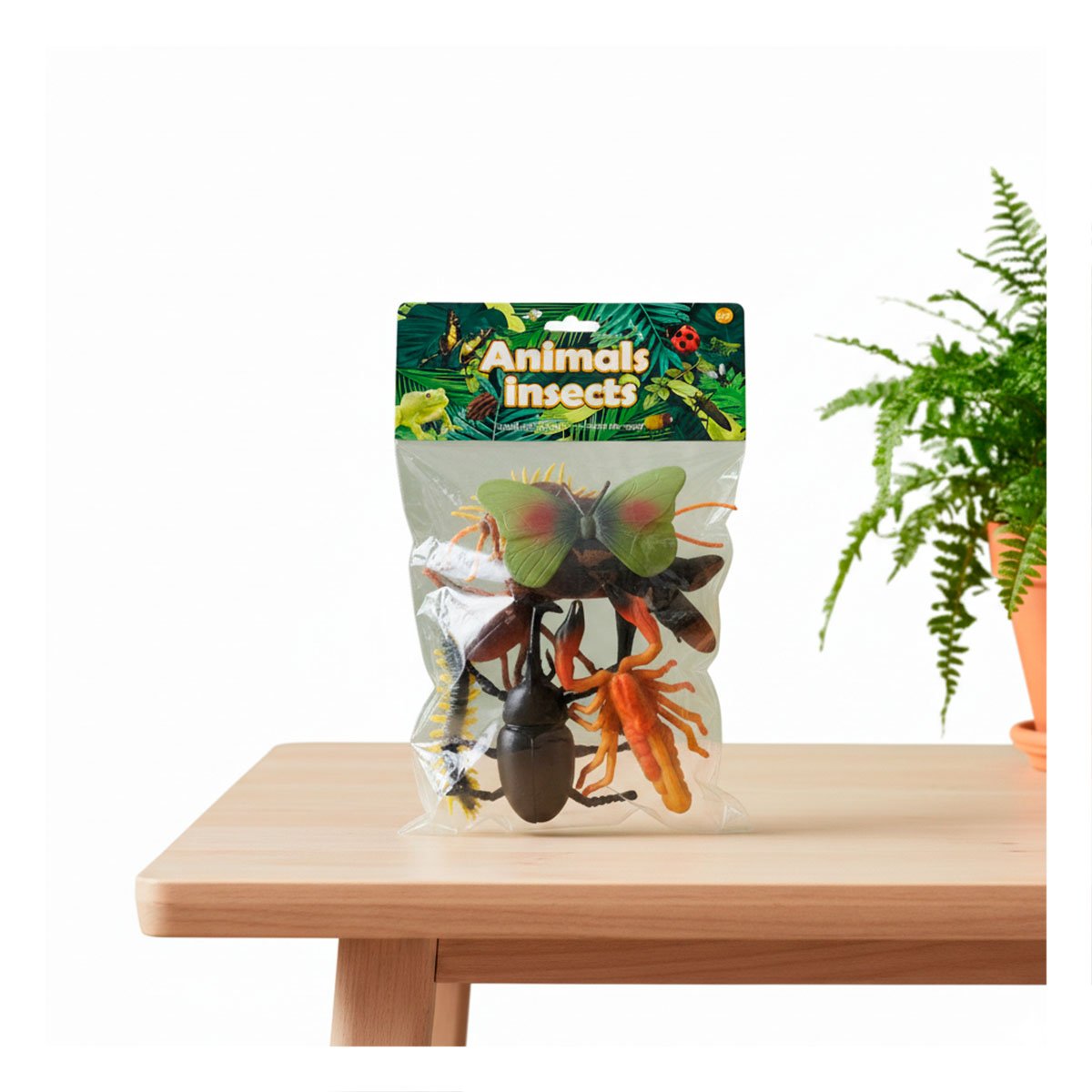 PACK12 SET CON ANIMALES INSECTOS 6 PZS MULTICOLOR PARA DIVERSION Y APRENDIZAJE YREGALO STICKER - 2
