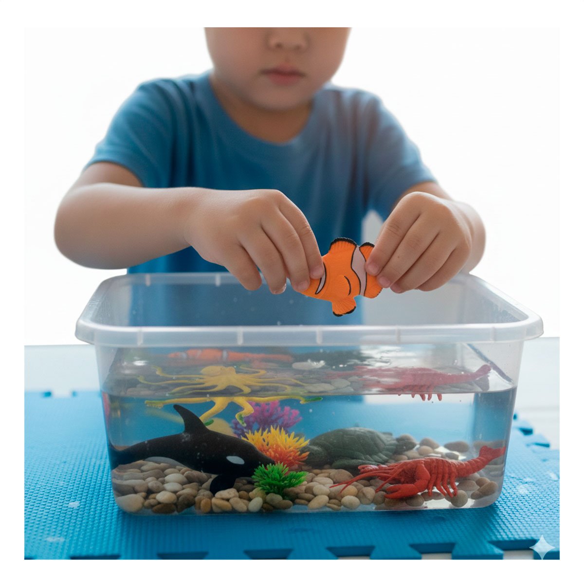 PACK2 BOLSA DE ANIMALES MARINOS 14 PZS MULTICOLOR PARA JUEGO EDUCATIVO INFANTIL - 3