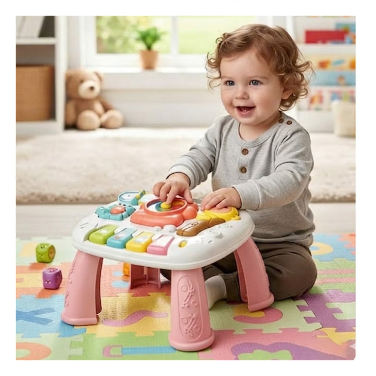 PACK6 PANEL DE JUEGO EDUCATIVO 25X21 CM COLOR ROSADO PARA USO EN CASA - 2