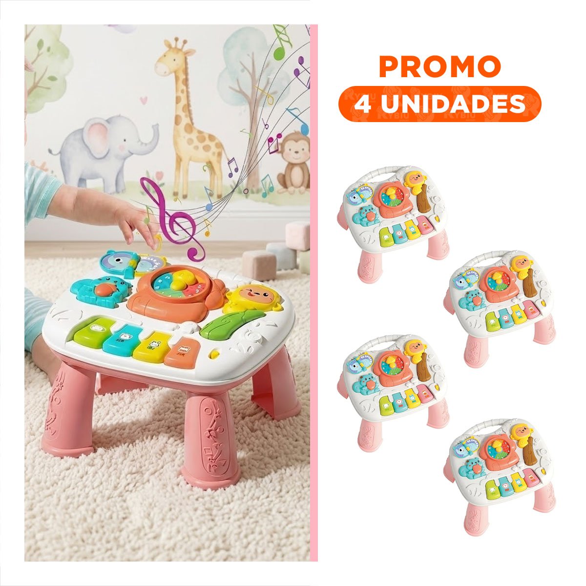 PACK4 CENTRO PARA DESARROLLO INFANTIL 25X21 CM CON ACTIVIDADES INTERACTIVAS YREGALO STICKER - 1
