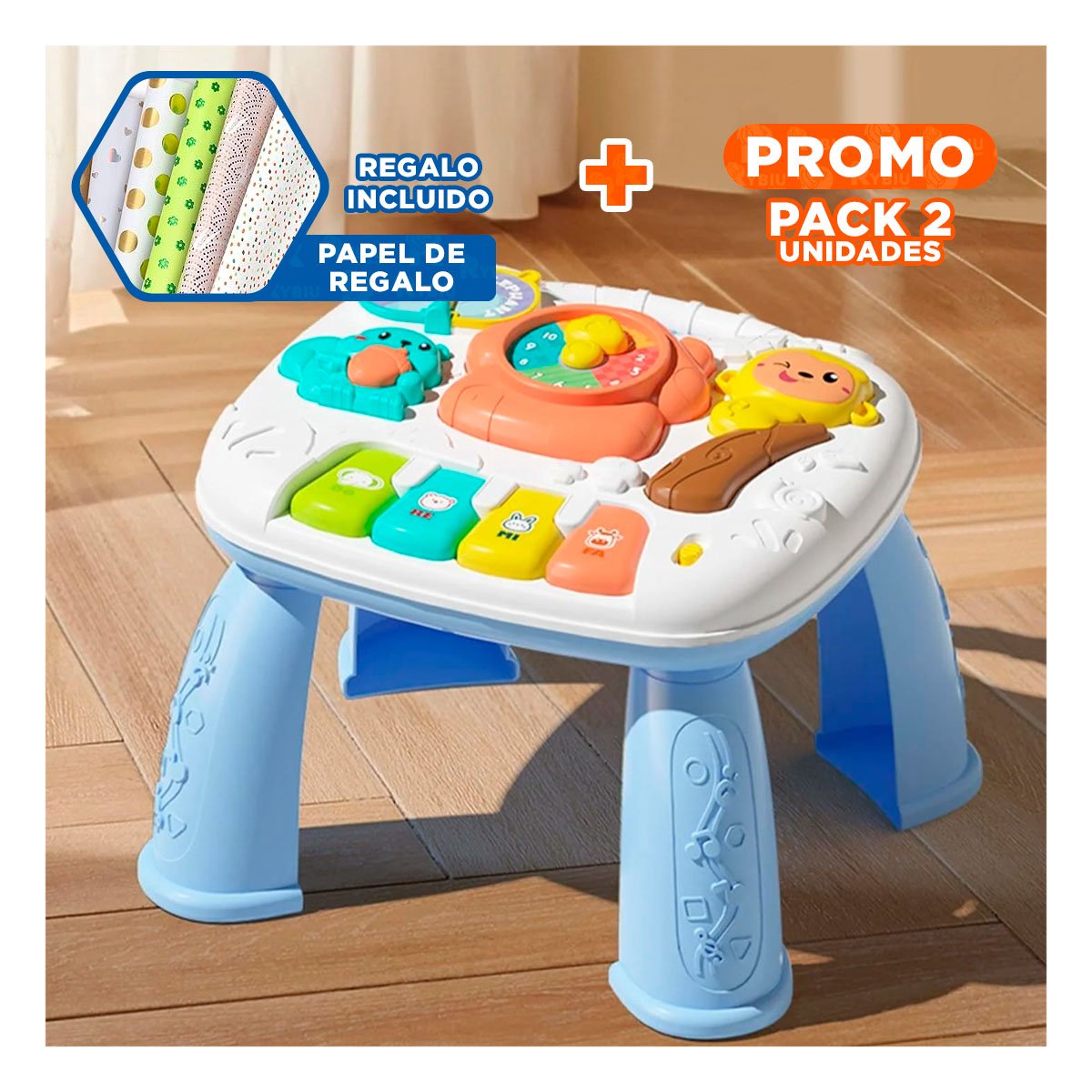 PACK2 CENTRO DIDACTICO COLOR AZUL 25X21 CM PARA EXPLORAR NUEVAS ACTIVIDADES YPAPEL REGALO - 1