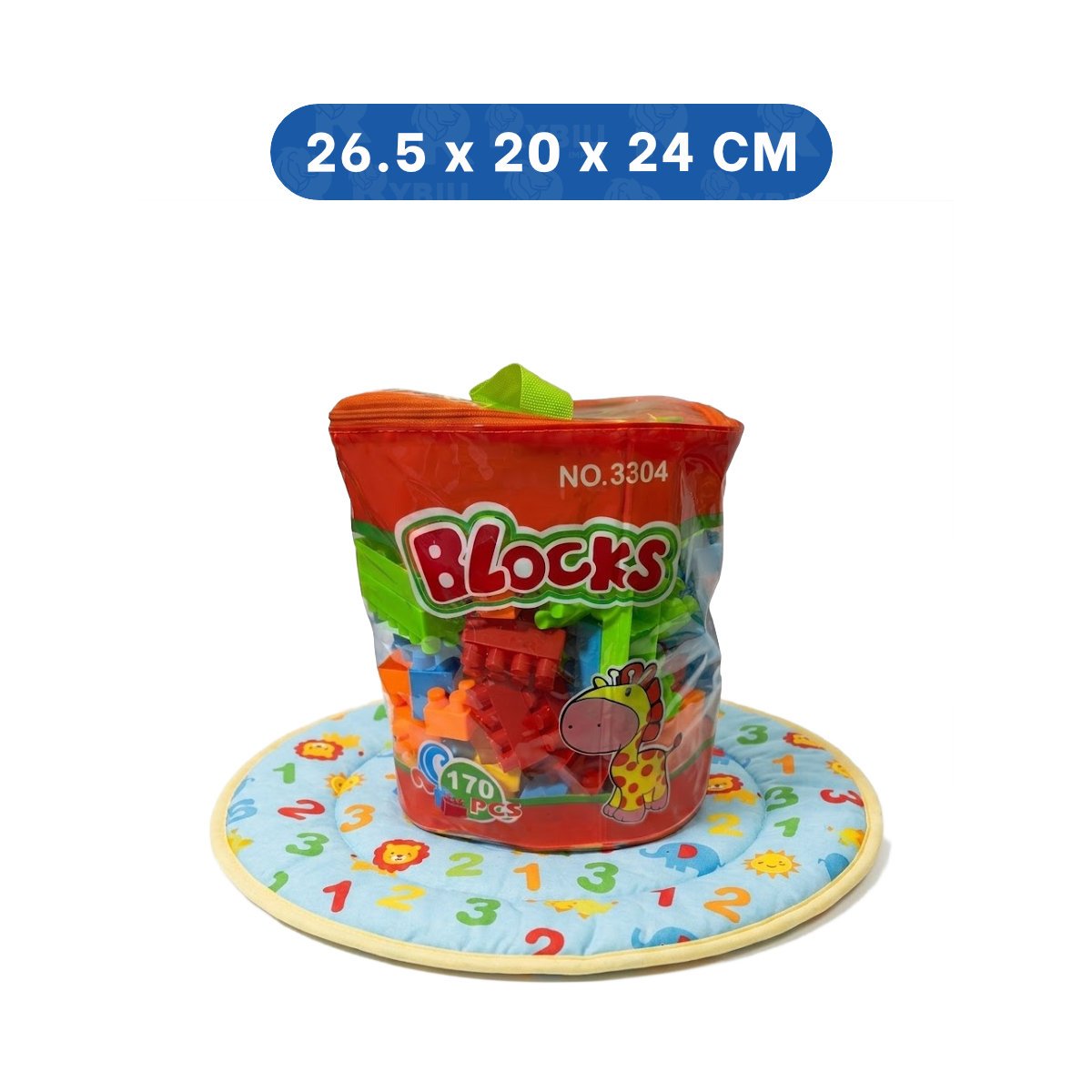 PACK6 SET INFANTIL DE BLOQUES 170 PIEZAS CON BOLSA MULTICOLOR NARANJA PARA DIVERSION - 4
