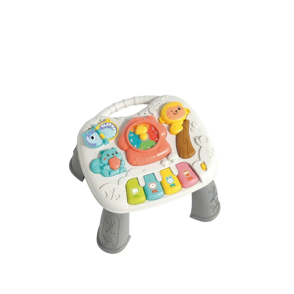 TABLERO CON FUNCIONES DIDACTICAS 25X21 CM INFANTIL COLOR PLOMO PARA APRENDER Y PAPEL REGALO - 1