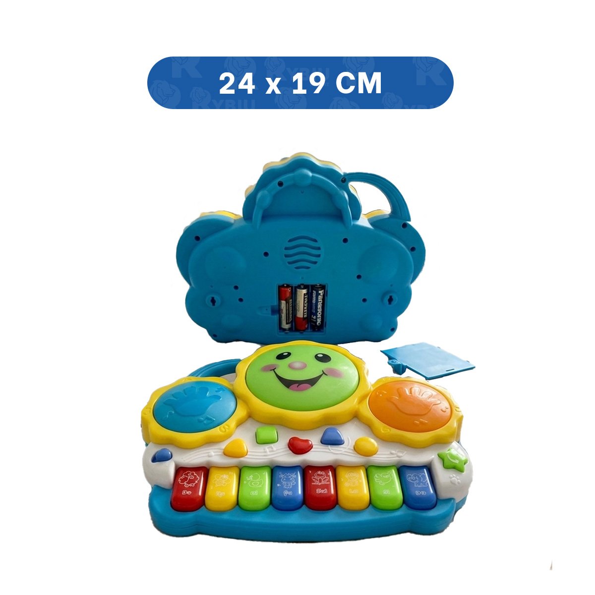 PACK2 TECLADO PARA INICIACION MUSICAL SOL DRUM KEYBOARD AZUL Y NARANJA INFANTIL - 4
