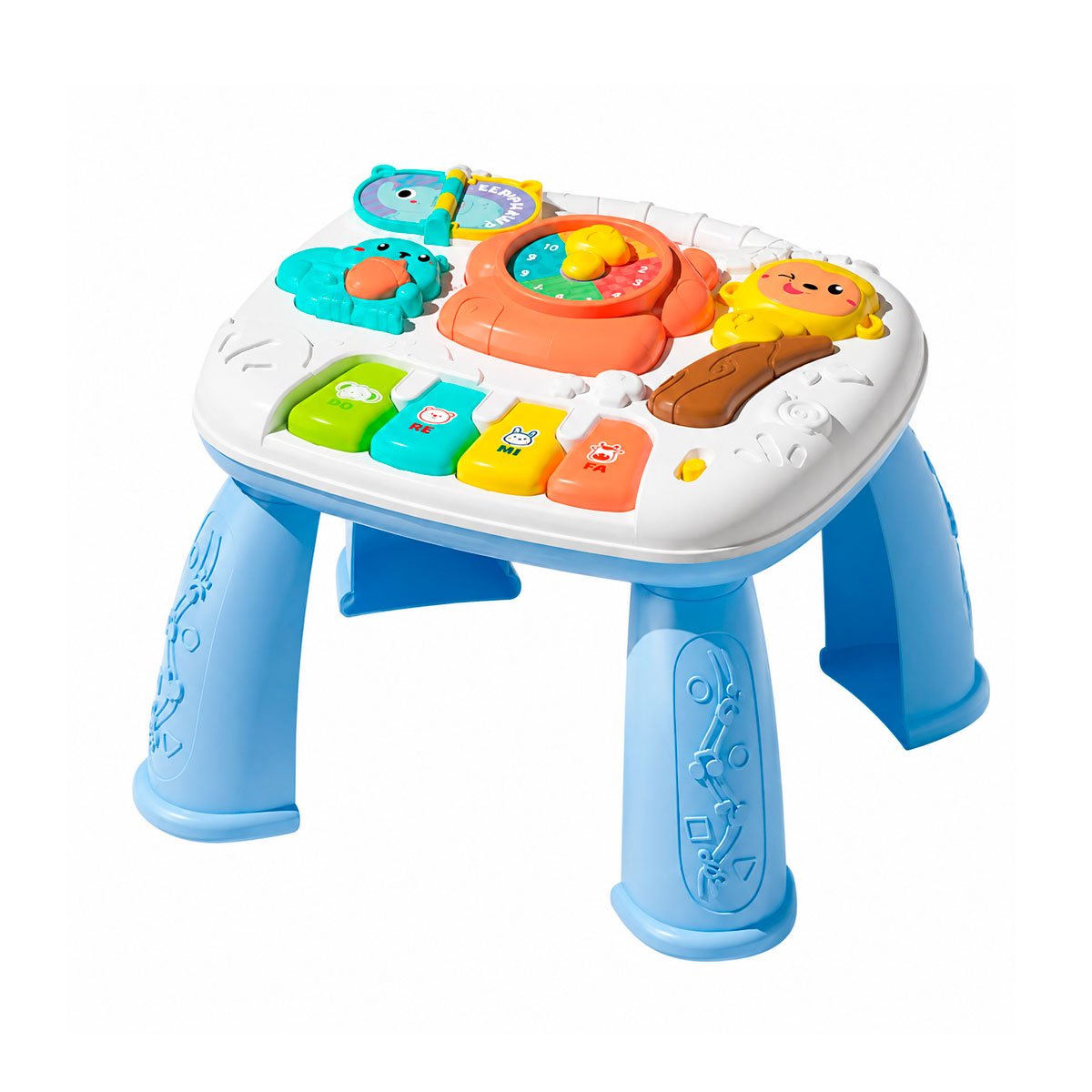 PACK2 PANEL INTERACTIVO 25X21 CM INFANTIL COLOR AZUL PARA JUEGO Y APRENDIZAJE YREGALO STICKER - 2