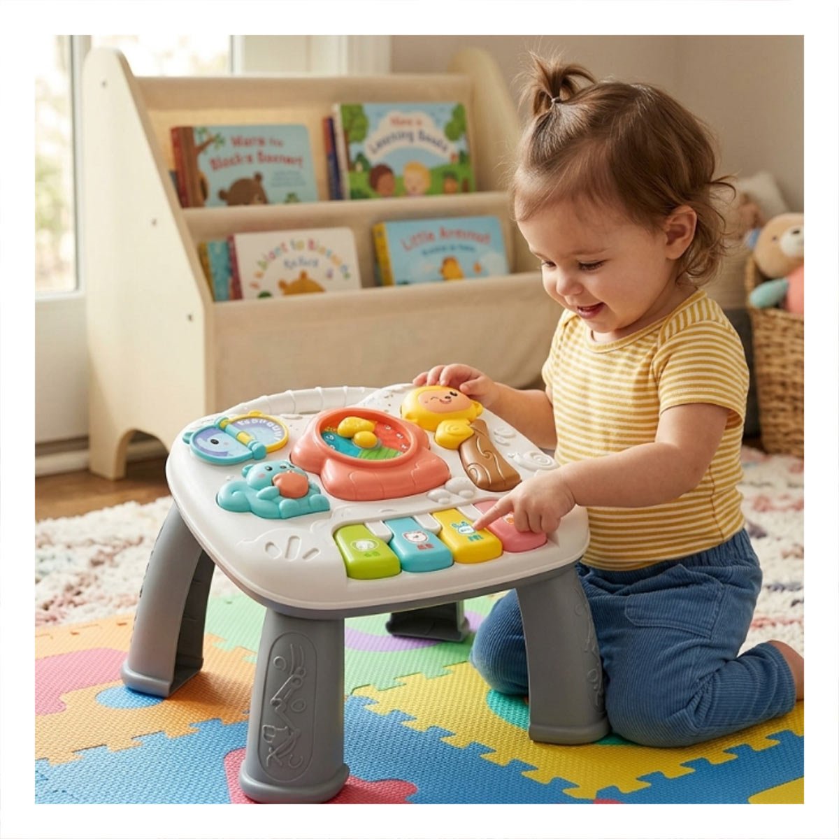 PACK4 MESA CON ACTIVIDADES EDUCATIVAS 25X21 CM COLOR PLOMO PARA NINOS PEQUENOS - 5