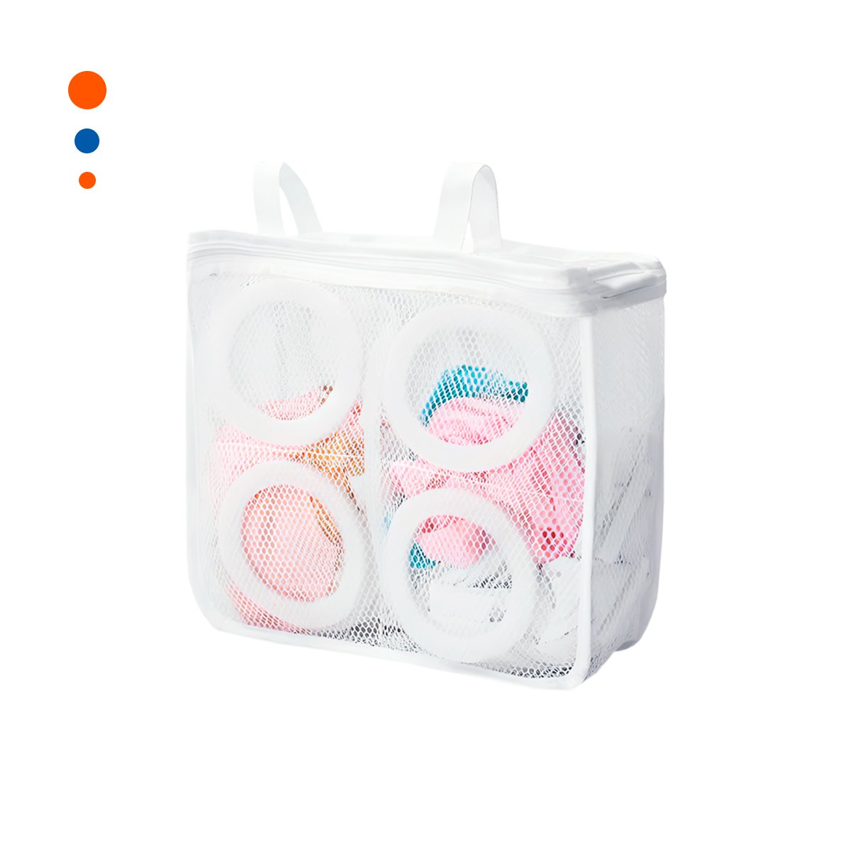 PACK2 COBERTOR MALLA LAVADORA ZAPATOS Y ROPA FORMATO RECTANGULAR BLANCO YREGALO STICKER - 2