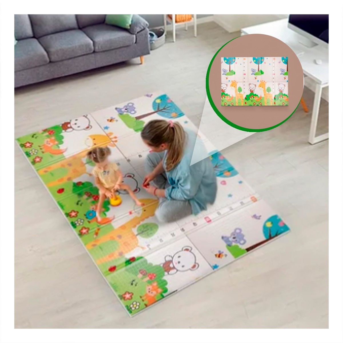 TAPETE NIÑOS MULTICOLOR 250X180X2CM PARA ZONA DE JUEGO EN CASA YPAPEL REGALO - 5