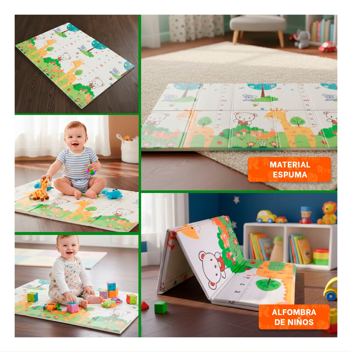 SUPERFICIE JUEGO NIÑOS MULTICOLOR 250X180X2CM PARA ESPACIO INFANTIL YLIGAS REGALO - 5