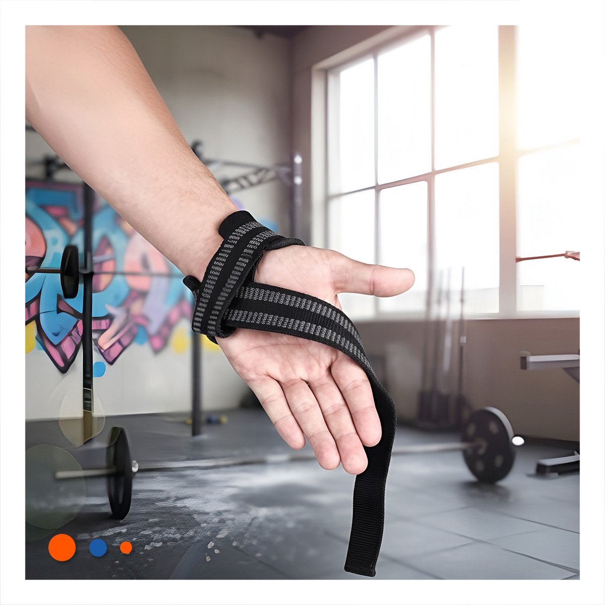 PACK12 STRAP DEPORTIVO 61X3.8CM NEGRO PARA PESAS YREGALO STICKER - 3