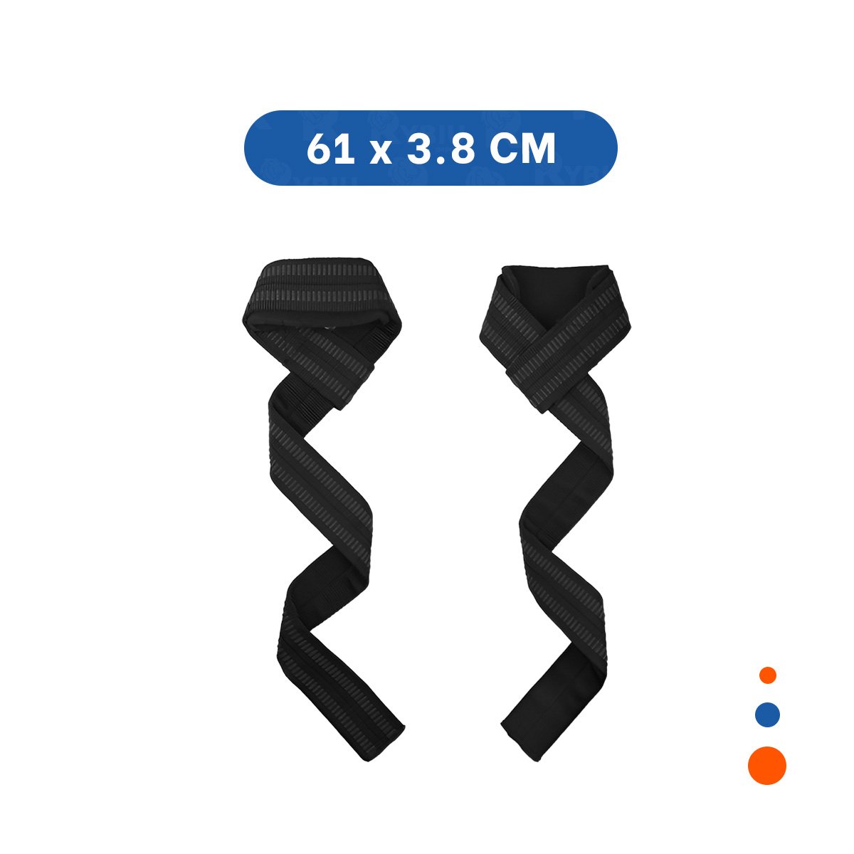 PACK2 CINTA FUNCIONAL 61X3.8CM NEGRO PARA PESAS - 4