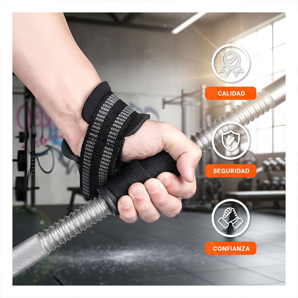 ACCESORIO AJUSTABLE 61X3.8CM NEGRO PARA CROSSFIT YLIGAS REGALO - 2