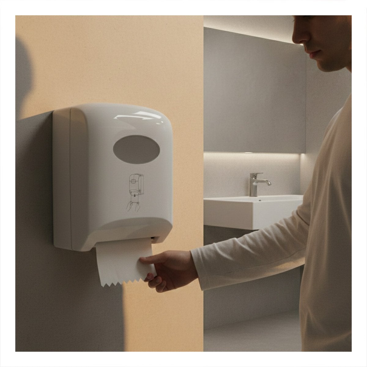 ORGANIZADOR PAPEL TOALLA ROLLO HORIZONTAL BLANCO PARA COCINA Y HOGAR YPAPEL REGALO - 5