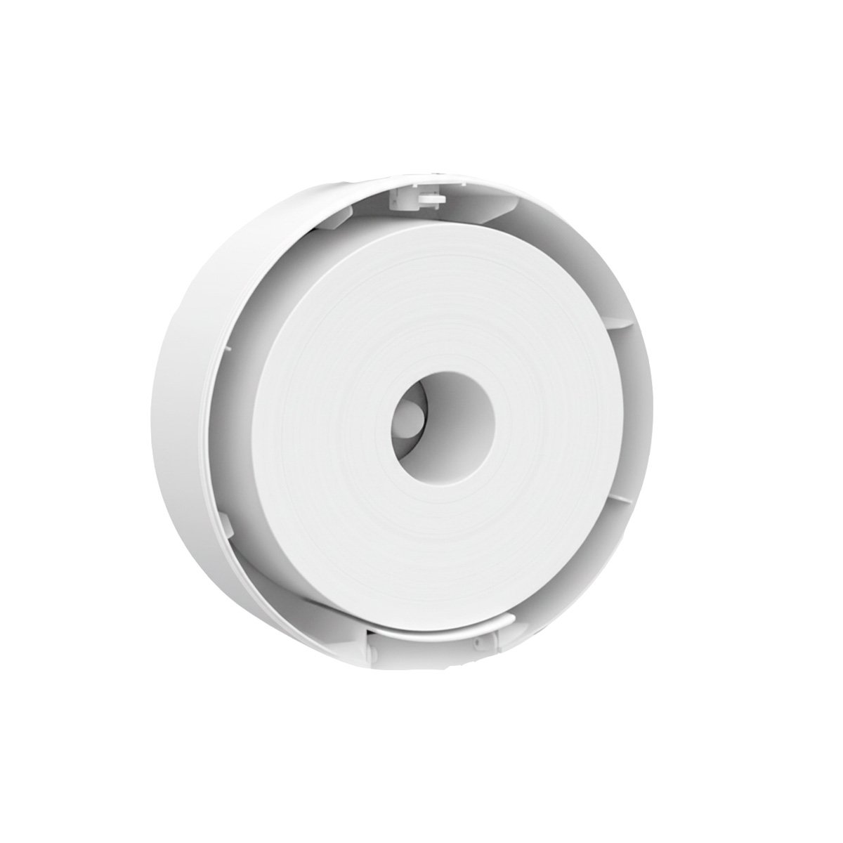 SOPORTE PAPEL HIGIENICO BLANCO CIRCULAR JUMBO PARA ESPACIOS Y PARED YREGALO STICKER - 3