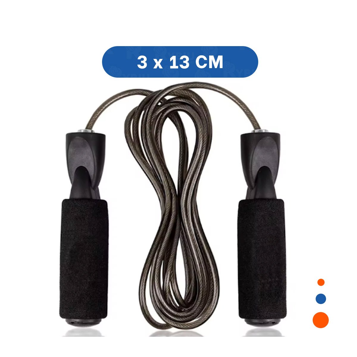 PACK6 EJERCICIOS COMPLETOS CON SOGA RESISTENTE 280CM NEGRO - 4