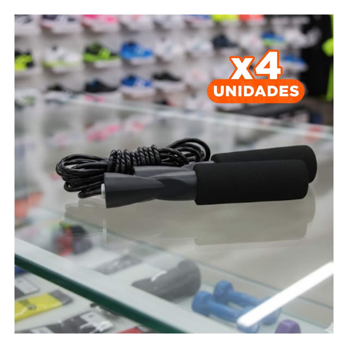 PACK4 FITNESS TOTAL CON SALTA SOGA 280CM NEGRO - 1