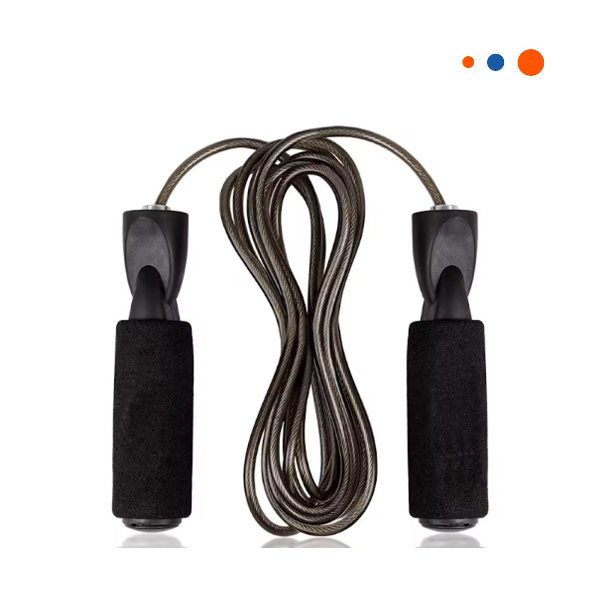 TONIFICACION TOTAL CON CUERDA CABLE 280CM NEGRO YREGALO STICKER - 3
