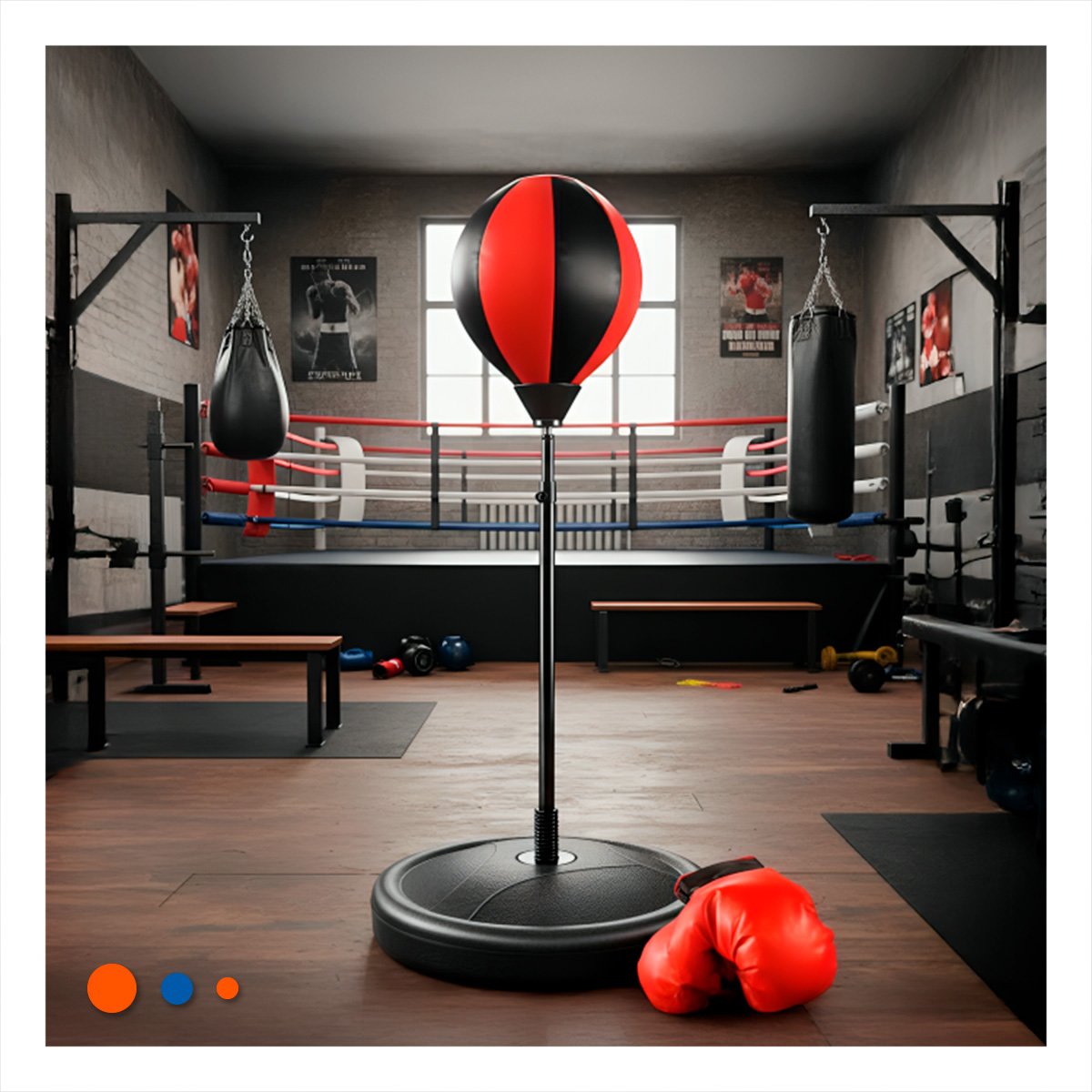 PACK4 EQUIPO BOX DE PIE 102CM RESISTENTE Y SEGURO PARA ENTRENAMIENTO YREGALO STICKER - 5