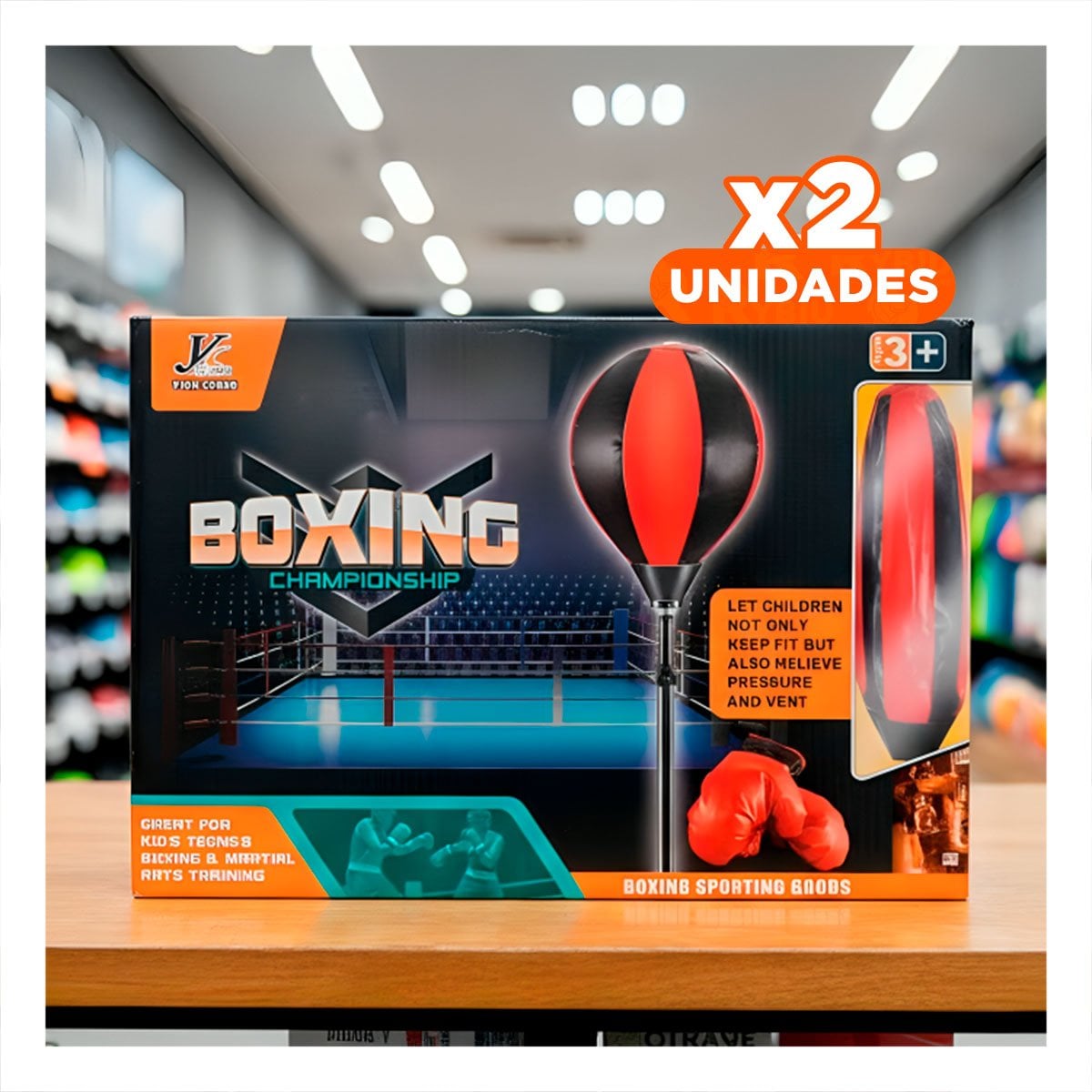 PACK2 BOLSA BOX DE PIE 102CM BASE FIRME Y ESTABLE YREGALO STICKER - 1