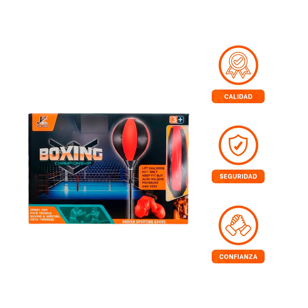 SACO ENTRENAMIENTO BOX DE PIE 102CM BASE ESTABLE Y FIRME YLIGAS REGALO - 3
