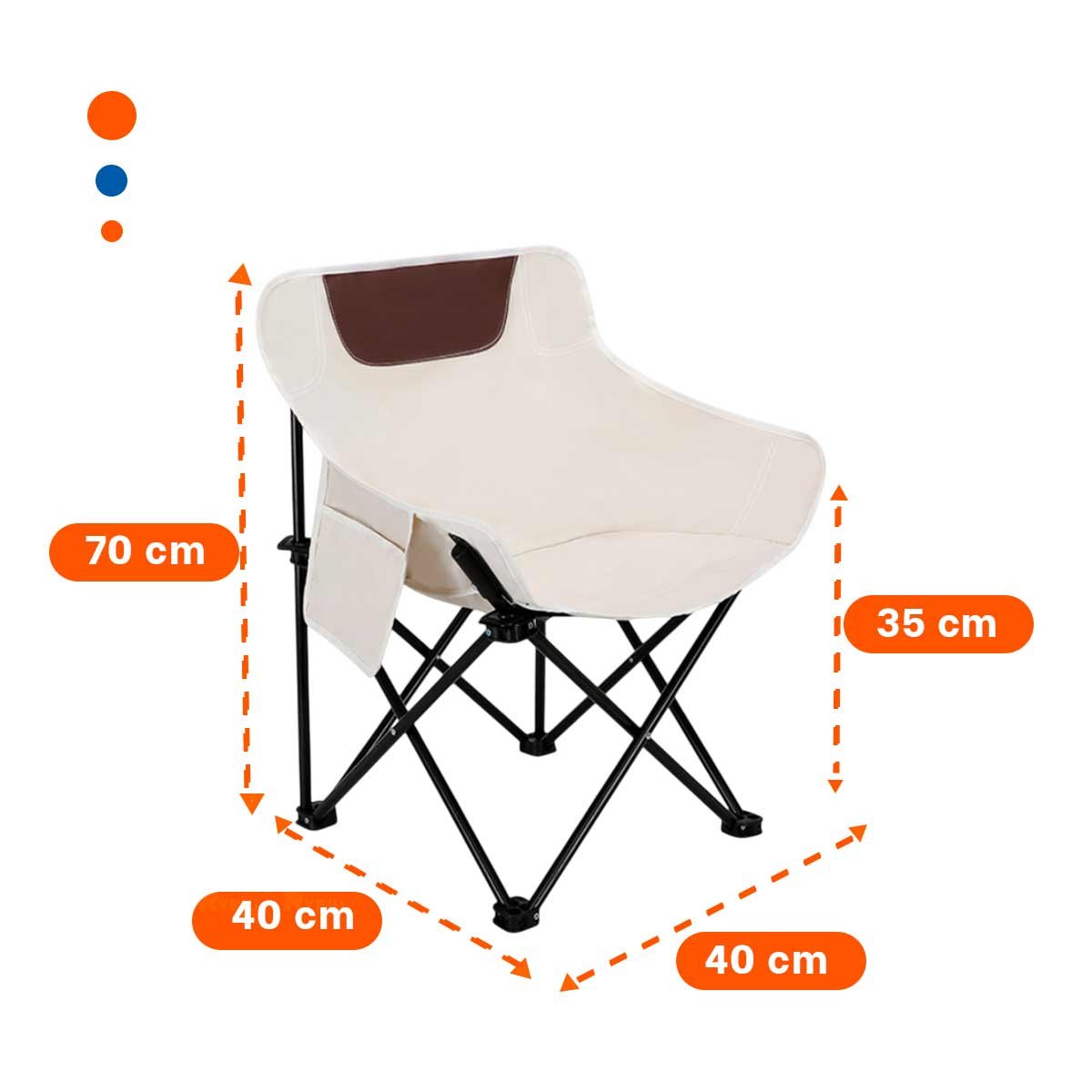 PACK4 SILLA OUTDOOR CAMPING PORTATIL 40X70CM DURADERO Y LIGERO YREGALO STICKER - 4