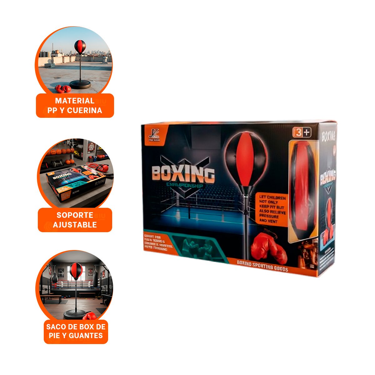 EQUIPO BOX DE PIE 102CM RESISTENTE Y ESTABLE - 3