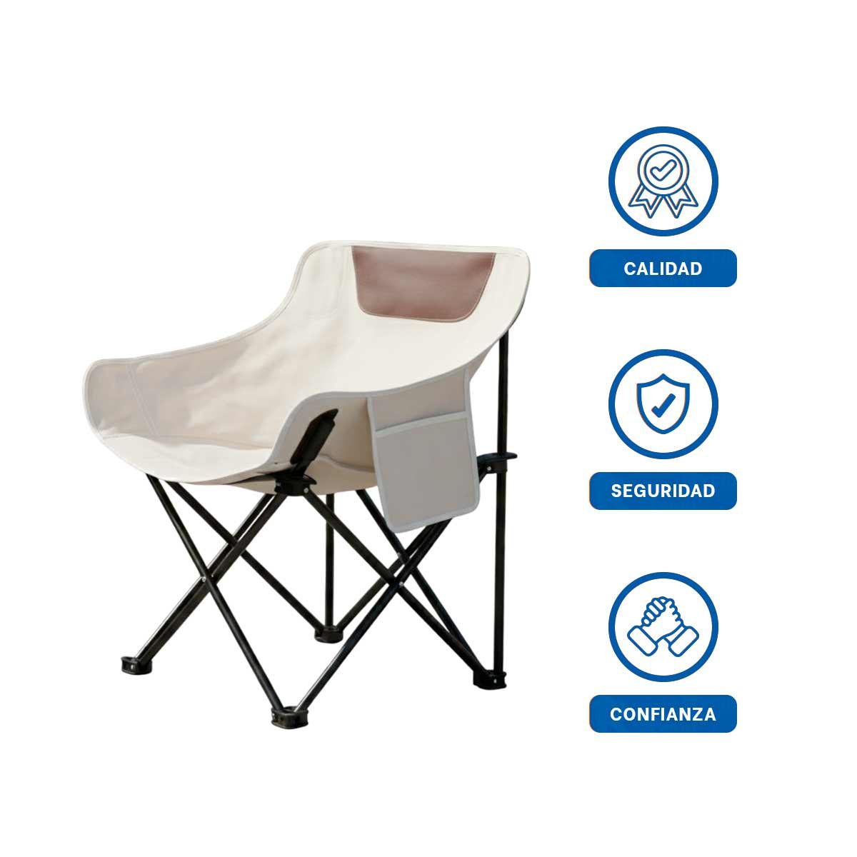 SILLA OUTDOOR CAMPING PORTATIL 40X70CM LIGERA Y ESTABLE - 3
