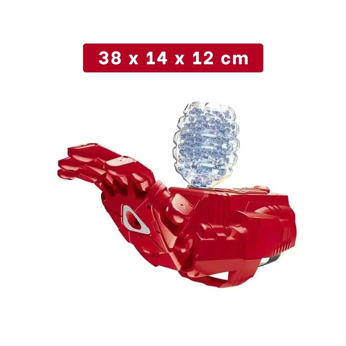 PACK4 PROTESIS PARA JUEGO SUPERHEROE HIDROGEL TONO GUINDA ESTILO HEROICO YPAPEL REGALO - 4