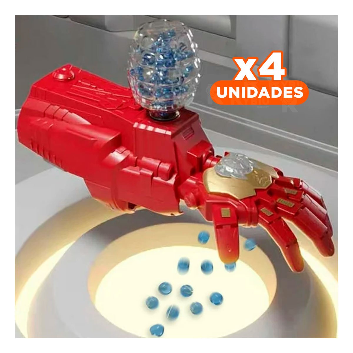 PACK4 PROTESIS PARA AVENTURA SUPERHEROE HIDROGEL GUINDA ACCESORIO DE FANTASIA YREGALO STICKER - 1