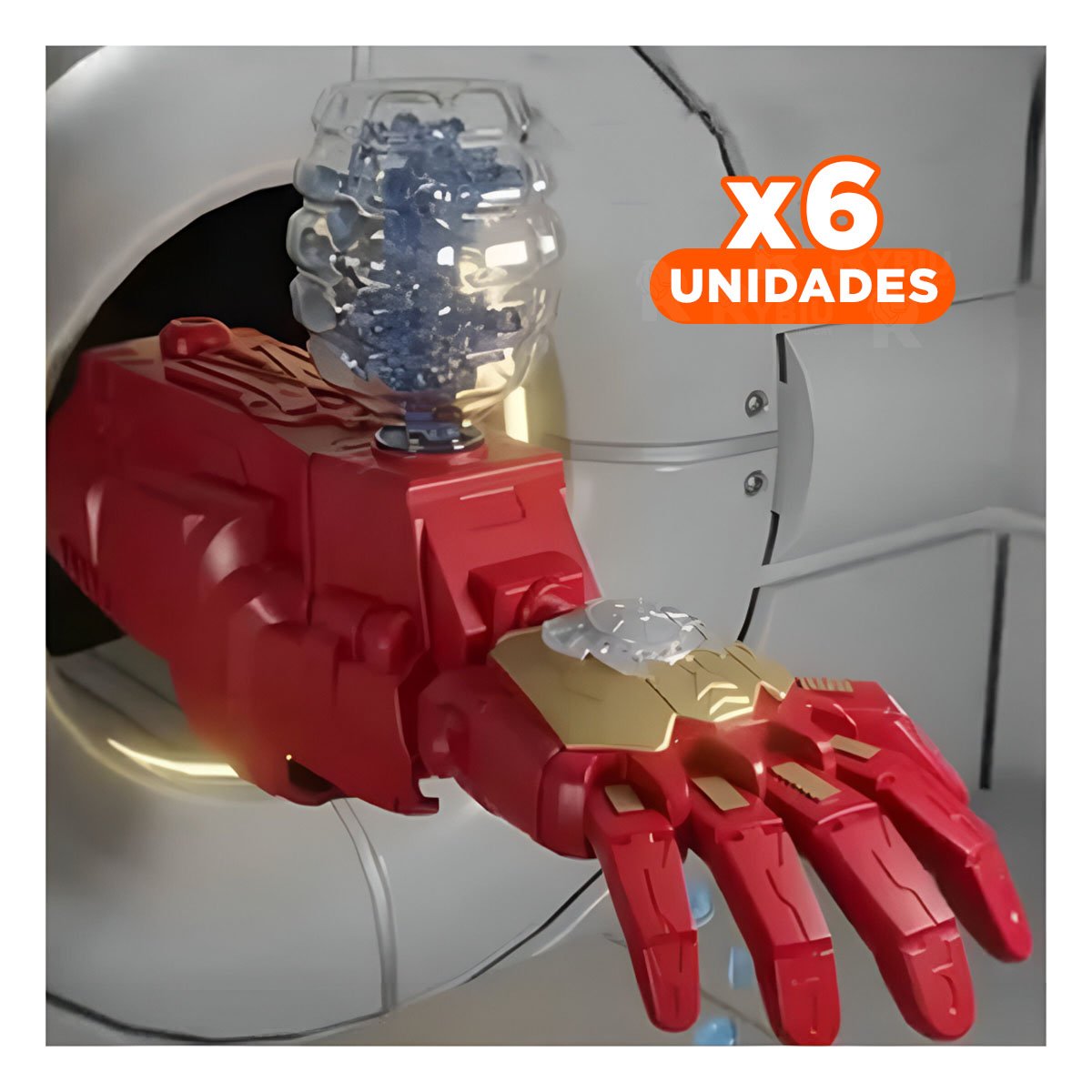 PACK6 EXTENSOR PARA JUEGO SUPERHEROE HIDROGEL COLOR GUINDA ACCESORIO DE AVENTURA - 1