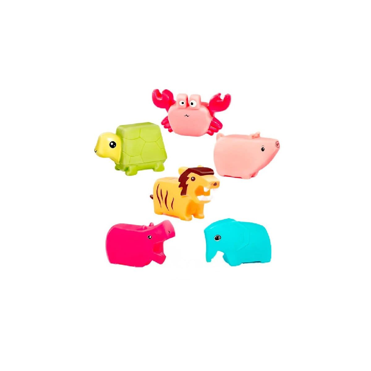 PACK6 PAQUETE DE ANIMALES CHILLONES SET 6 PARA DIVERSION Y JUEGO YREGALO STICKER - 2