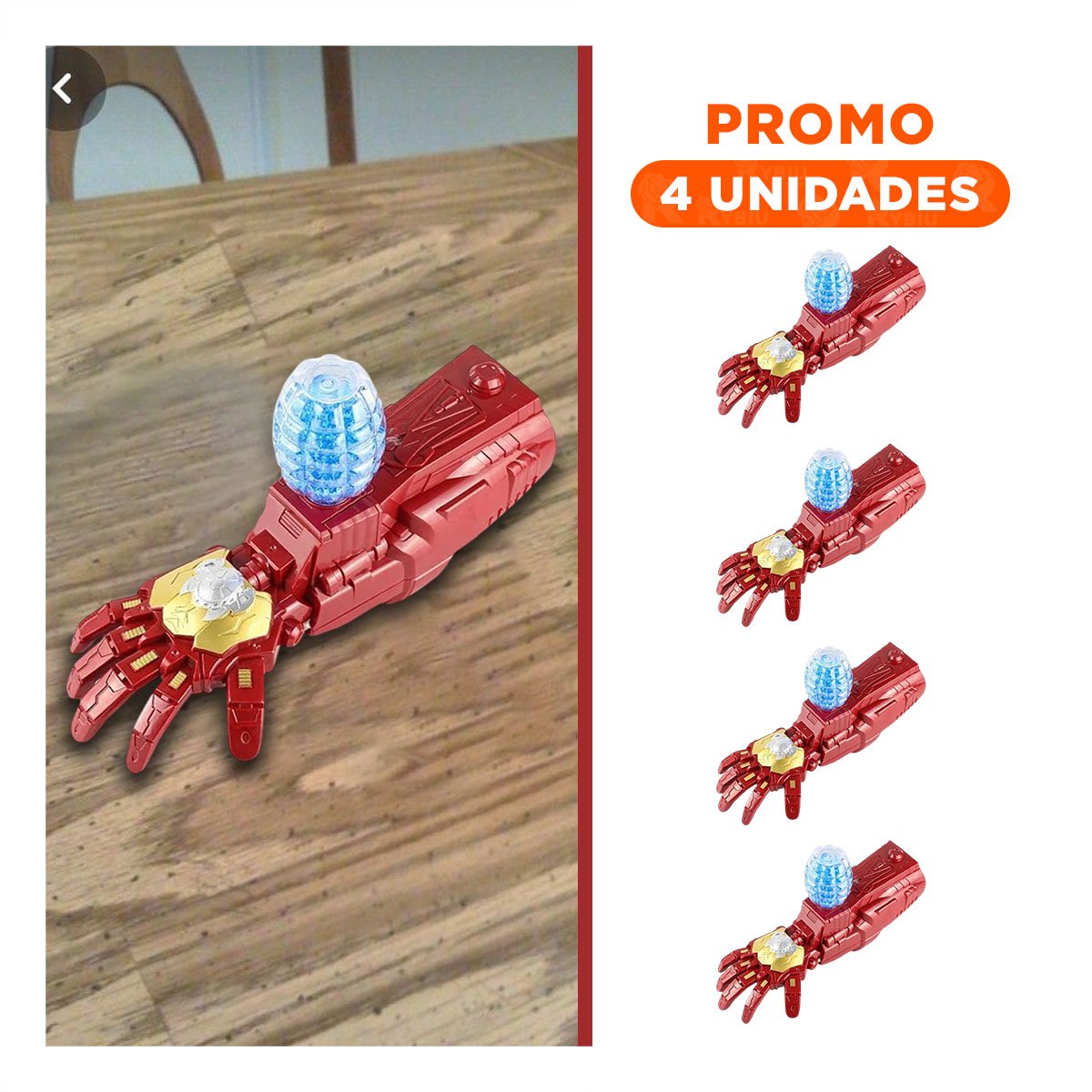 PACK4 PROTESIS PARA NIÑO SUPERHEROE HIDROGEL GUINDA ACCION Y DIVERSION SEGURA - 1
