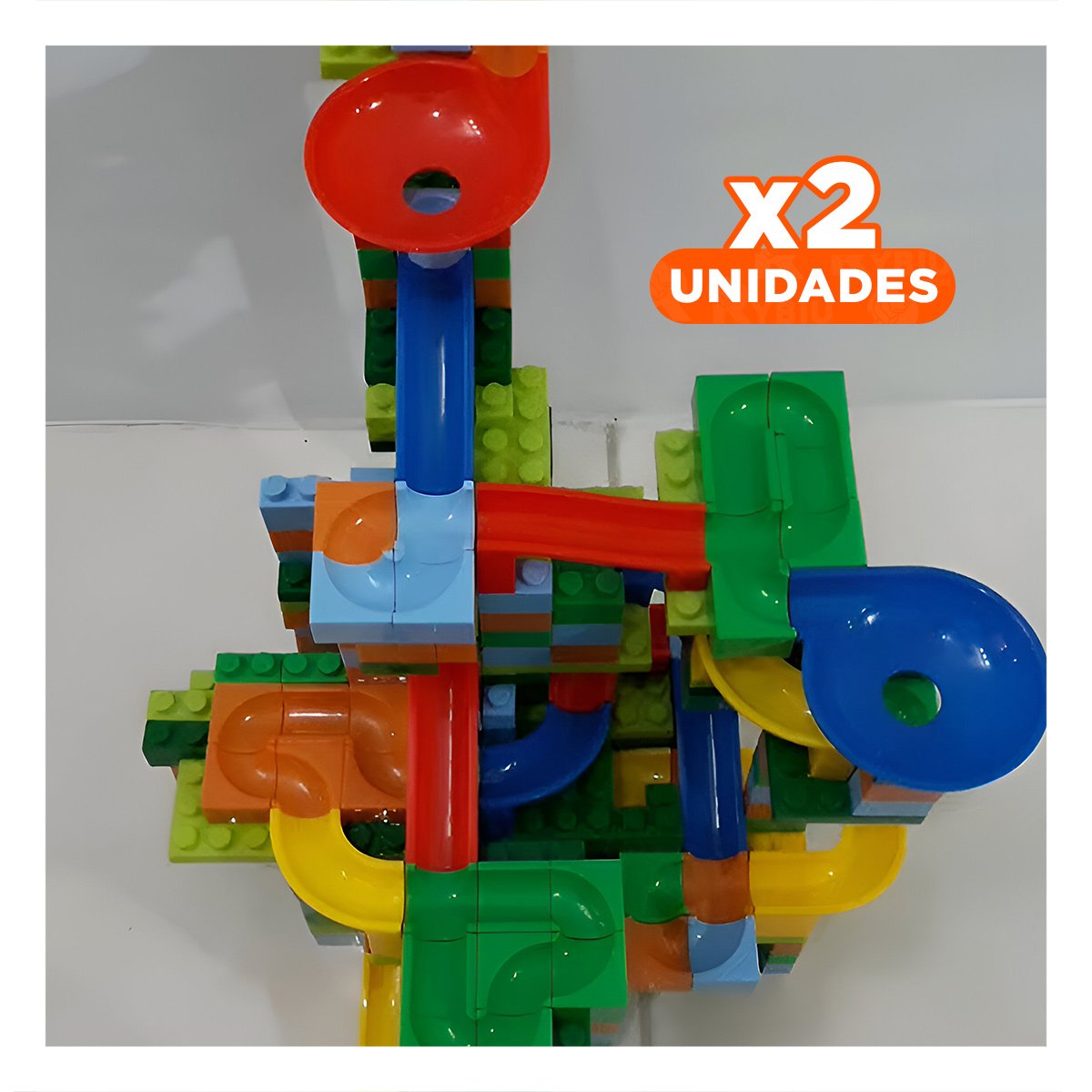 PACK2 CAMINO CANICAS 248 PIEZAS PARA JUEGO INFANTIL Y CREATIVO YREGALO STICKER - 1