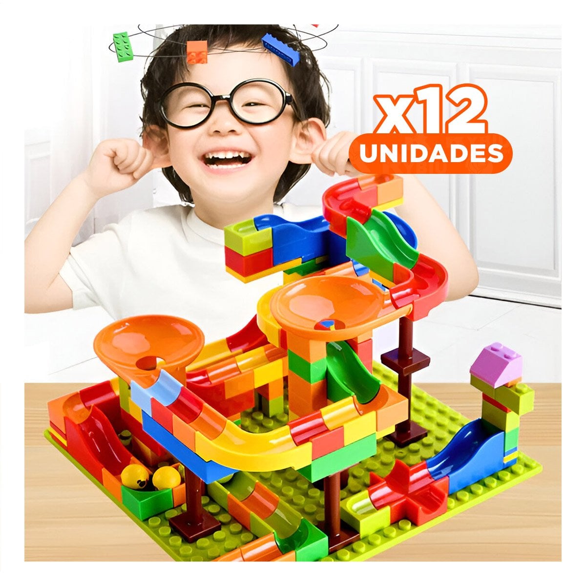 PACK12 CIRCUITO CANICAS 248 PIEZAS PARA ACTIVIDAD SEGURA Y JUEGO - 1