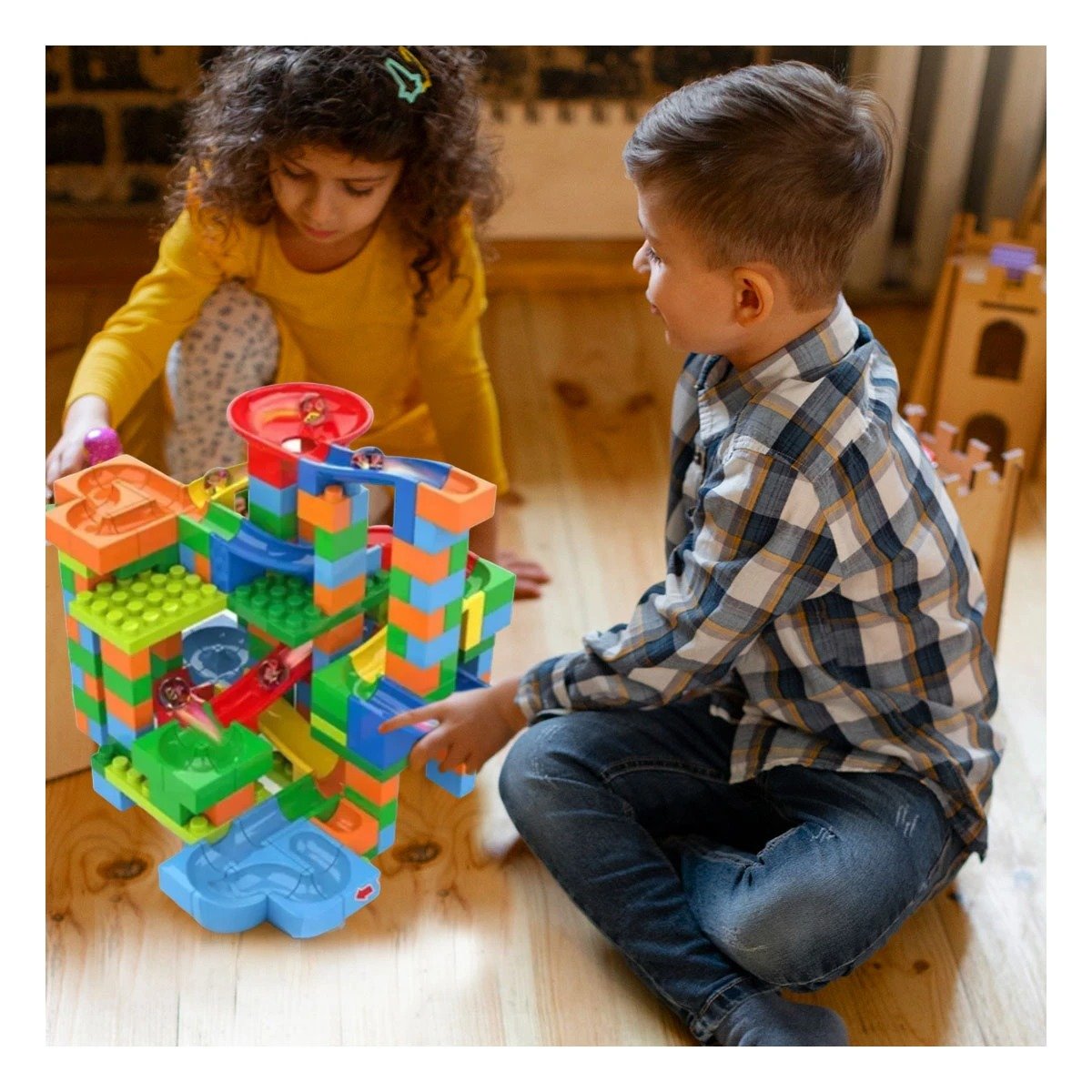 PACK6 CIRCUITO CANICAS 248 PIEZAS PARA JUEGO CREATIVO Y ACTIVIDAD YREGALO STICKER - 5