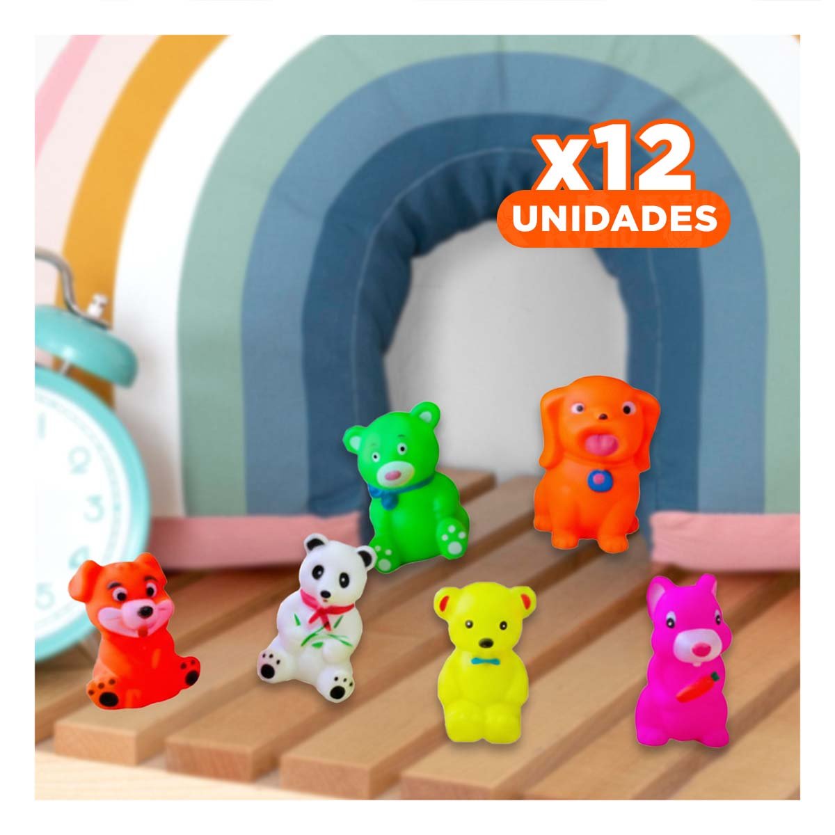 PACK12 PACK SONORO DE ANIMALES 6 PIEZAS MULTICOLOR - 1