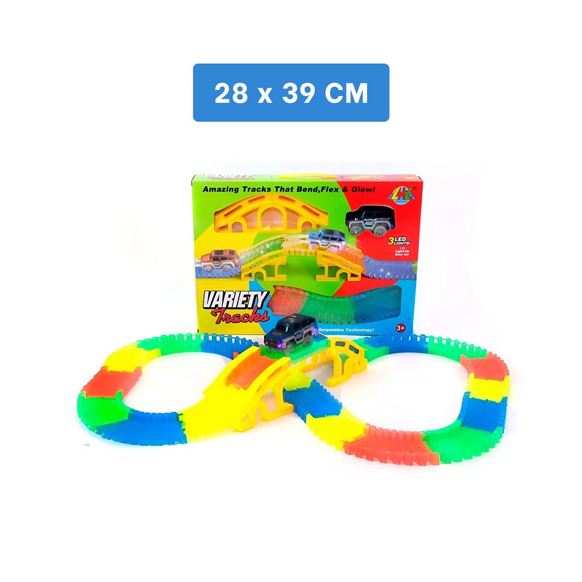 PACK4 PISTA DE COLORES CON CARRO JUGUETE PARA NIÑOS COLORIDO Y ALEGRE YREGALO STICKER - 4