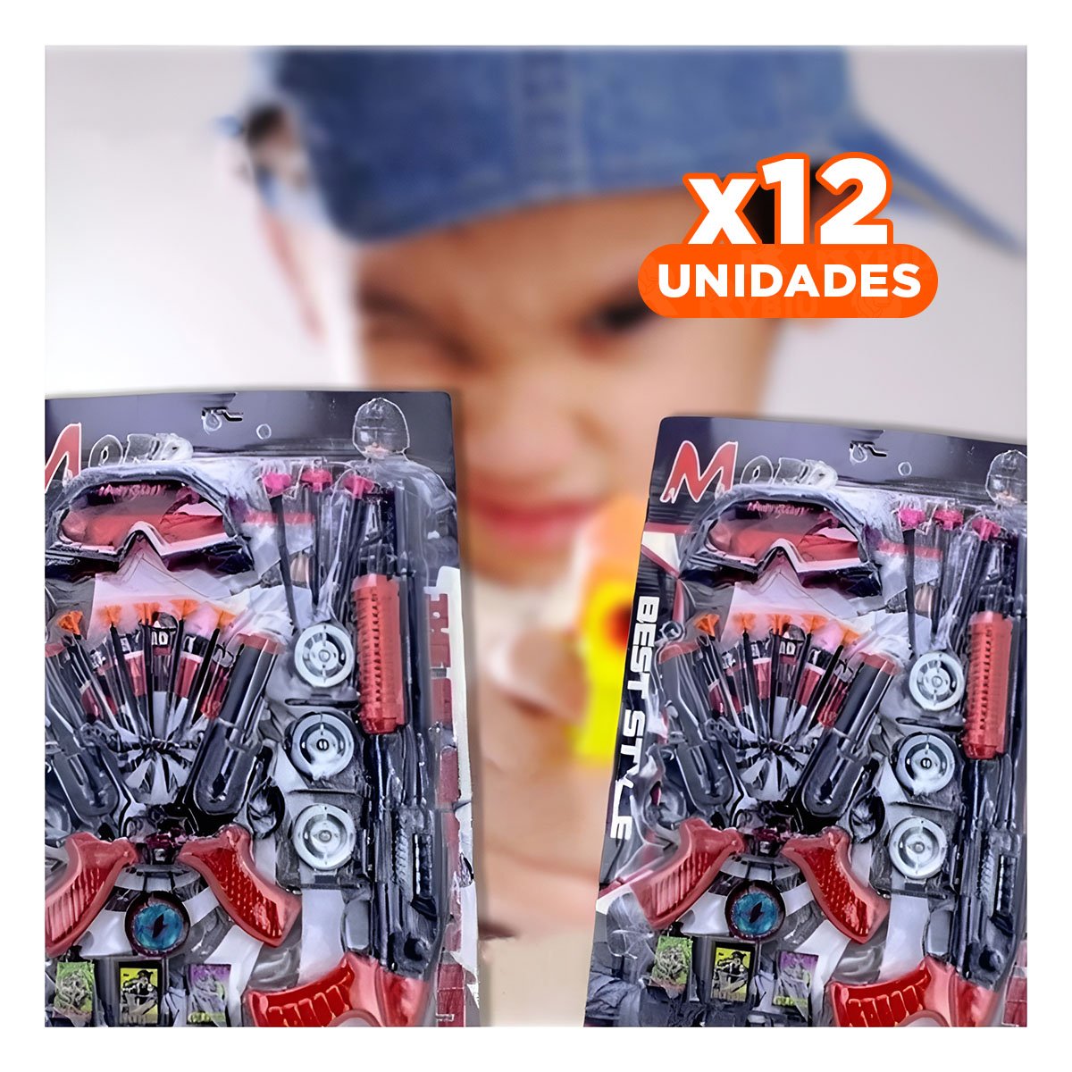 PACK12 LOTE DE TIRO CON DARDOS Y ACCESORIOS PARA NIÑOS EN CASA - 1