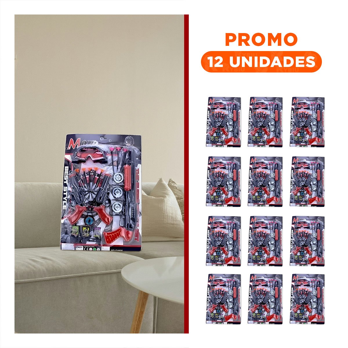 PACK12 PACK DE TIRO CON DARDOS Y ACCESORIOS PARA NIÑOS JUEGO SEGURO YREGALO STICKER - 1