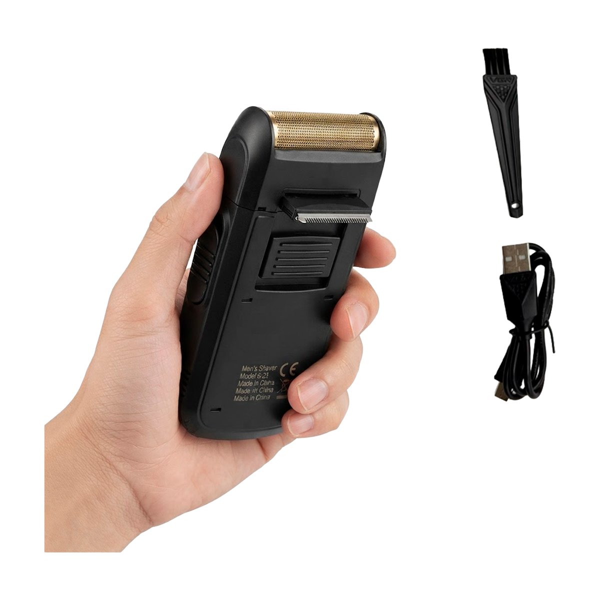 CORTADOR DE AFEITADO INALAMBRICO RECARGABLE EN CASA PARA AFEITADO FACIAL Y REGALO STICKER - 3