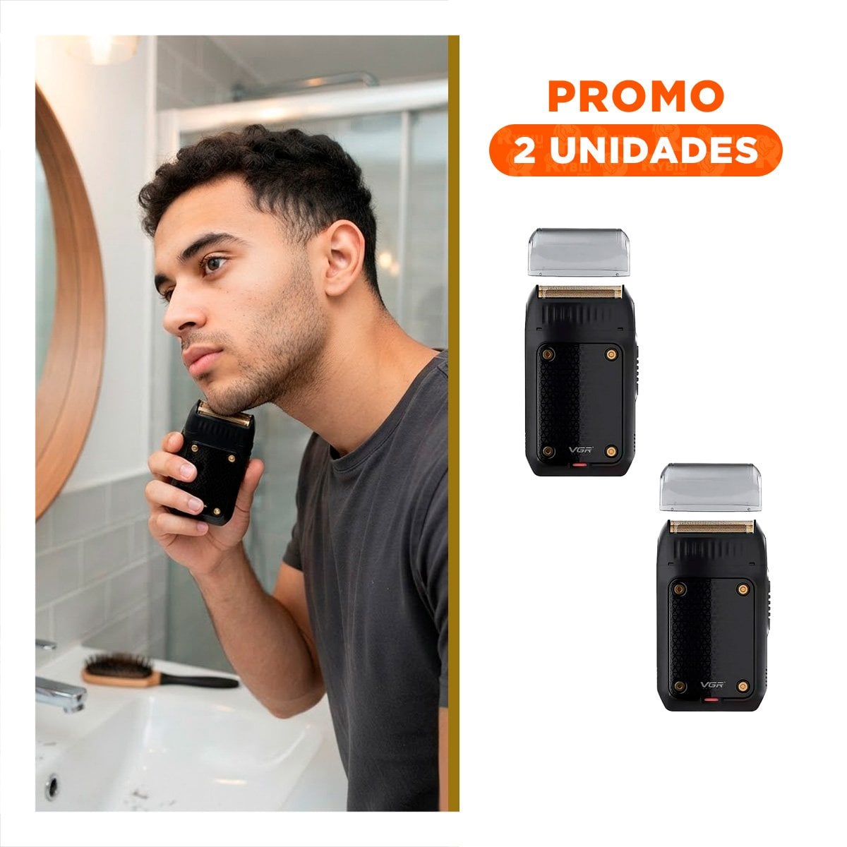 PACK2 MAQUINILLA DE AFEITADO INALAMBRICO RECARGABLE PARA USO DIARIO PARA BARBA - 1