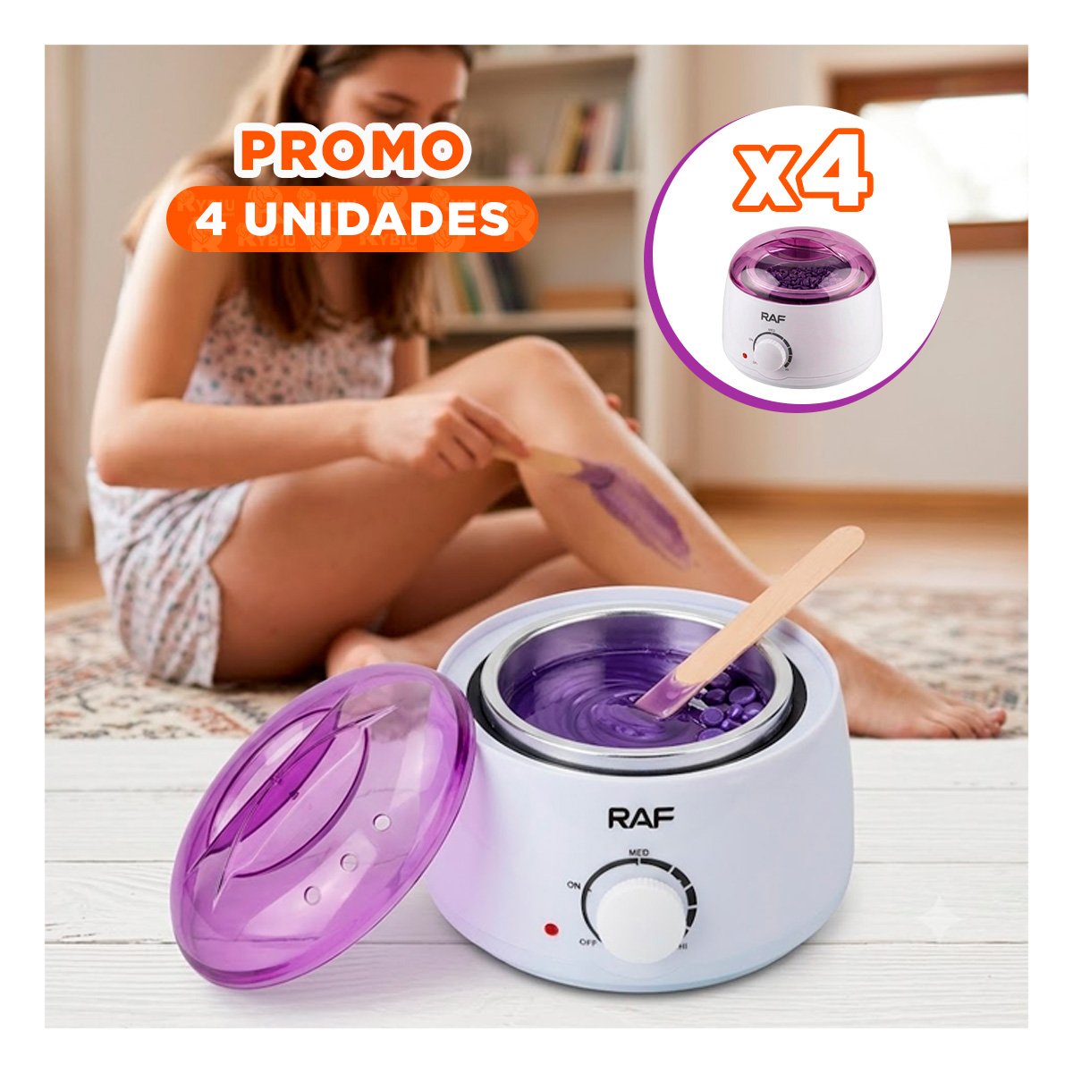 PACK4 CAZUELA PARA CERA COLOR BLANCO EN TRATAMIENTOS DE BELLEZA - 1