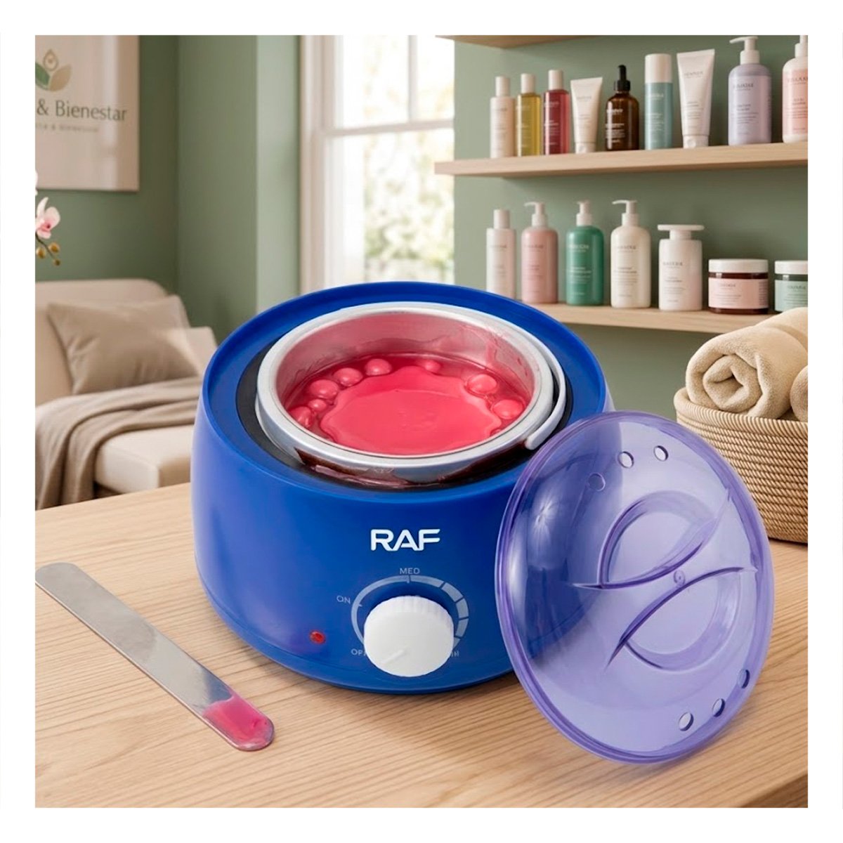 RECIPIENTE PROFESIONAL DE CERA PARA DEPILACION COLOR VIOLETA - 2