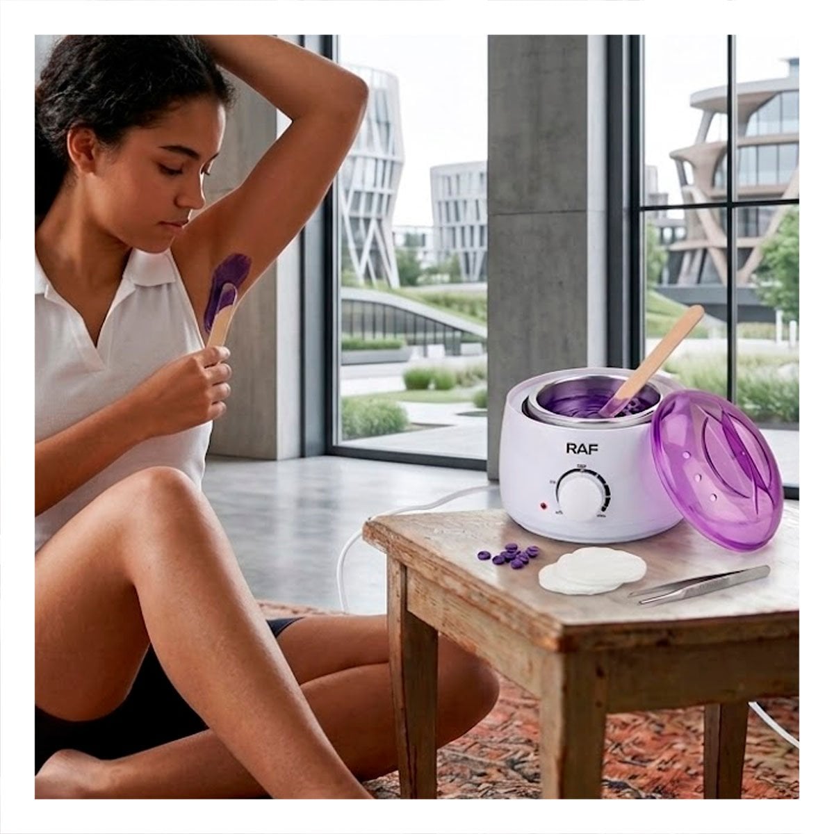 RECIPIENTE PARA USO DIARIO DE CERA EN ESTETICA COLOR BLANCO YLIGAS REGALO - 2