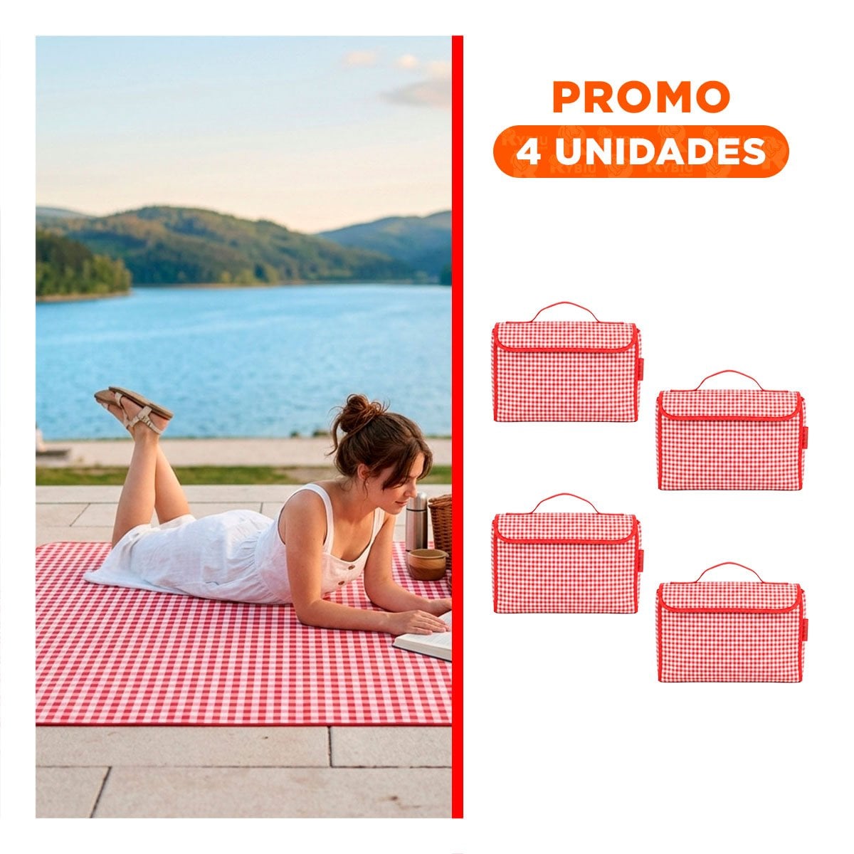 PACK4 COBERTOR PARA USO EN CAMPING TIPO CARTERA LIVIANO Y PRACTICO YREGALO STICKER - 1