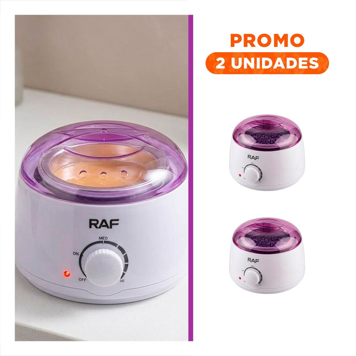 PACK2 OLLA PARA CERA COLOR BLANCO DE USO ESTETICO EN CASA - 1