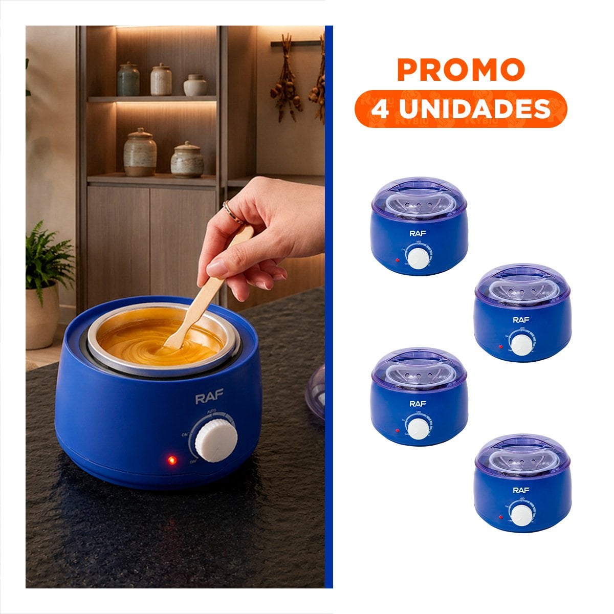 PACK4 CALDERO PARA USO ESTETICO CON CERA COLOR VIOLETA YREGALO STICKER - 1