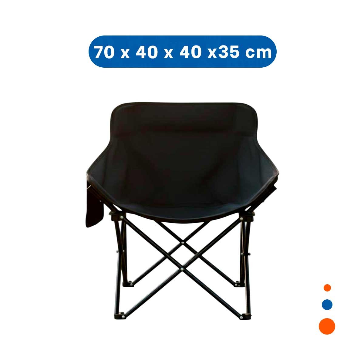 PACK2 ASIENTO COMPACTO CAMPING PORTATIL 40X70CM ESTABLE Y COMODO YREGALO STICKER - 4