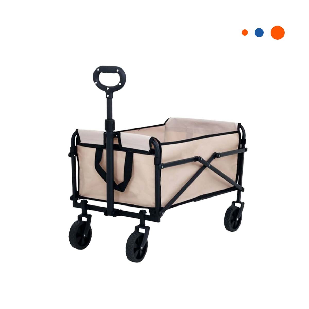 CARRITO COMPACTO DE CARGA 67X70X39CM DURADERO Y FACIL DE MOVER YREGALO STICKER - 3