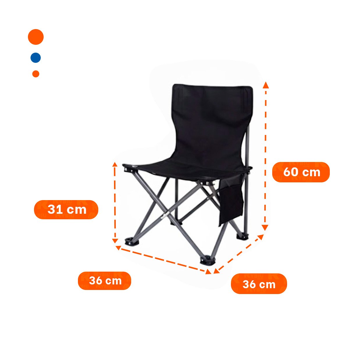 BANCO DE CAMPO PLEGABLE 36X60CM FIRME Y CONFIABLE - 4
